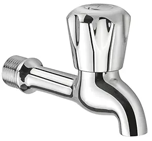 TNL Penta Long Body Nose Quarter Turn Brass Bib Cock Tap (Chrome Finish)