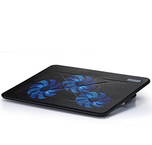 Tenswall 15-17 Zoll Laptop K  hler Notebook Cooler St  nder K  hlpad K  hlmatte mit 2 USB-Ports 3 L  fter