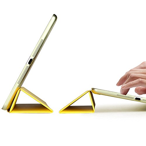 iPad Mini Hülle, ESR® Yippee Series Auto Aufwachen / Schlaf Funktion PU Ledertasche mit Durchschaubar Rückseite Abdeckung Schutzhülle für iPad mini 3/2/1 (Frühling Vanila) - 5