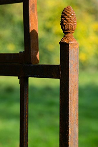 Rosenbogen Metall München, Breite: ca. 130 cm, Rost Rankbogen - 6