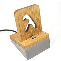 Micro-USB/USB-C Dock (Eiche & Keramik) für Android Smartphones mit und ohne Schutzhülle. Für Samsung, LG, Lumia, Huawei, Wiko, ASUS etc.