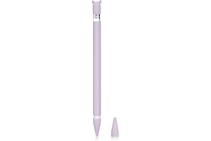 Hydream Custodia in Silicone per Apple Pencil (1a gen)Premium Case Accessorio Grip Holder Supporto Cover Protettiva con Tappo Connettore Ricarica e 2 Punte Copertura per Apple Pencil Penna Pen (Viola)