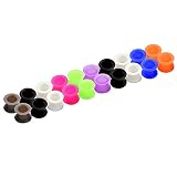 D&M Jewelry 20 piezas de Mezclados Colores, Huecos Dilatadores de Flexible...