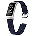 Produktbild samLIKE Stoff Armband für Fitbit Charge 3 für Herren und Damen Original Ersatzarmband Weich Sportarmband Kompatibel mit Fitbit Charge 3, 5 Farben, 140-170MM(S) (Blau)