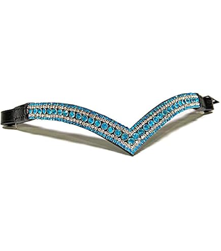 WALDHAUSEN X-Line Stirnband/Diadem, Größe PON, Weiß – Mit Steinen, Für Reitsport & Freizeit