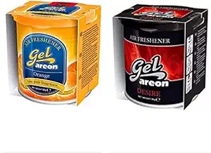 Areon Orange & Desire Car Freshener Gel (2 X 80 G)