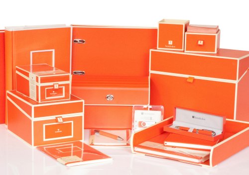 Semikolon Dokumentenbox orange (orange) | Sammel-Box und Aufbewahrungsbox für Dokumente im A4 Format und Unterlagen | geräumige Box und praktisches Ablage-System im Format 31,5 × 26 × 10 cm - 2