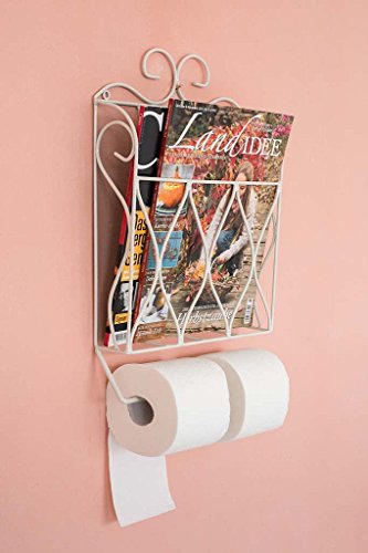DanDiBo Zeitungs- Toilettenpapierhalter Weiß Toilettenrollenhalter Zeitungsständer - 4