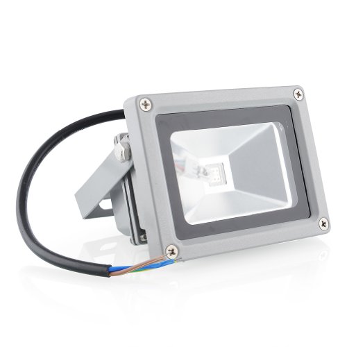 2 × amzdeal LED RGB 16 Farben Fluter Außen Strahler Scheinwerfer – mit Memory Funktion & Fernbedienung – 10W - 2