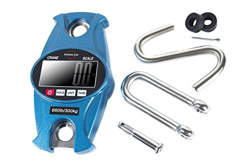 Modern Step Balance Suspendue 300Kg pour Ferme, Chasse, Poids, Gros Poisson, Ascenseur d'Entrée avec Capteur Précis (Boîtier en Aluminium Robuste, Numérique)