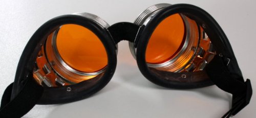 Fun – Schraubringbrille / Schweißerbrille mit orangen Gläsern - 4