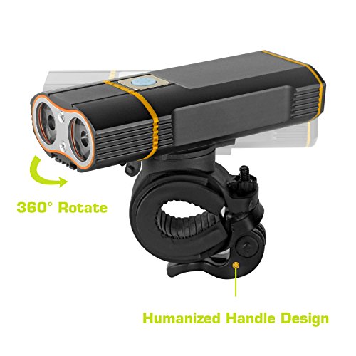 USB Fahrradlicht Set – USB-wiederaufladbare Fahrrad-Scheinwerfer und LED-Rücklicht – wasserdichtes Fahrrad-vorderes hinteres Licht passt ALLE Fahrräder - 2