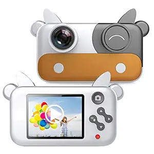 Dorakitten Children Digital Camera 32GB Portable Fun Photo Camera with Lanyard USB Cable Kids Digital Cameras Children Digital Cameras Chocolate