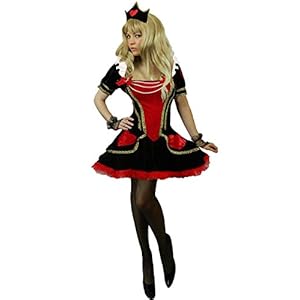 Yummy Bee Disfraz de Reina de Corazones Majestuoso Seductor Fiesta de Disfraces Mujer Lujo Alice in Wonderland Talla Grande 34 – 50