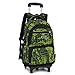 Produktbild 5GHjkj Trolley-Schultasche Mittelschüler-Abschleppstange Rucksack Multifunktions Große Kapazität Abnehmbare Doppelnutzung (Farbe : Armeegrün, größe : Six Wheels)