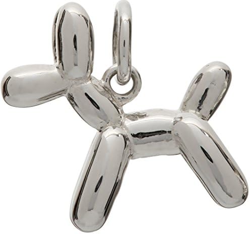 Lily Charmed - 925 Sterling Silver Balloon Dog Charm or 18ct Gold Plated, Animal Clip On Charm for Bracelet or Necklace