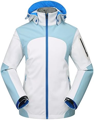 FYM JACKETS DYF Men/Women Coat Down Jacket Hat Long Sleeves Zipper Pocket Ski Warm,White,M
