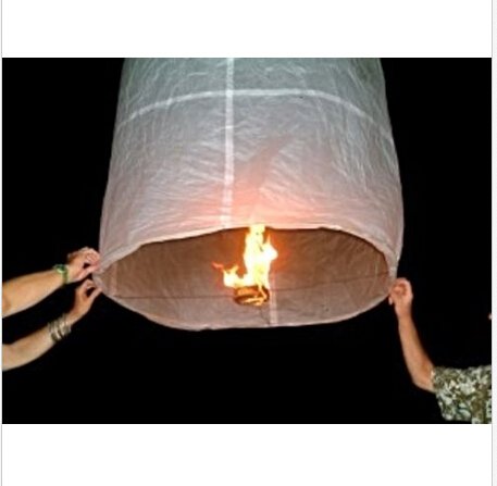 20 x Eco-Friendly Sky Lanterns for Christmas, New Year, Chinese New Year, Weddings & Parties (40cms 58cms x 105cms) (White) - 2