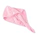 Vinmax Soft Hair Drying Towel Wrap turban head Hat Bun Cap (Pink)