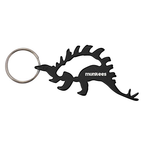 Preisvergleich Produktbild munkees Schlüsselanhänger Flaschenöffner Stegosaurus, Schwarz, 34828