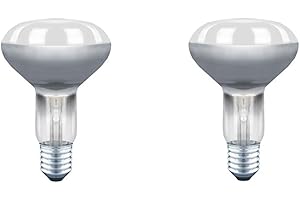 SWAN LIGHTBULBS Reflector Spotlight Bulbs, R80, 240V, 100W, E27 Edison Screw, Pack of 2
