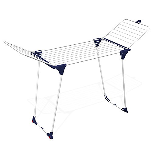 Gimi Genio Boden-Wäscheständer aus Stahl und Aluminium, 20 m Trockenlänge