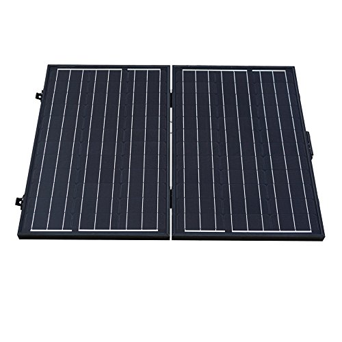 ECO-WORTHY 12 Volt 120 Watt Tragbarer, faltbarer Monokristallines Solar-Koffer mit schwarzem Rahmen - 3