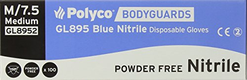 Polyco Nitrile Food Preparation Gloves Powder-free Medium Size 7.5 Blue Ref GL8952 [Pack 100] - 4