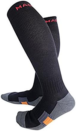 Premium Compression Socks, Reinforced Ankle and Arch Support, Pressure dispersing heal, Enhanced stability of ankles, Ideal for Running, Cycling, Hiking, Flight Travel and Much More