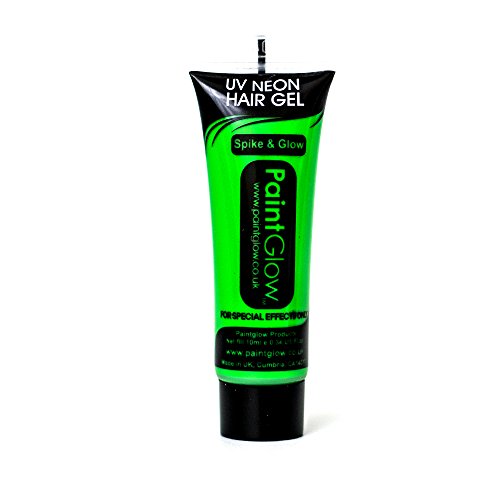 Paint Glow UV Neon Green Hair Gel Various Colours Party Festival Rave 10ml