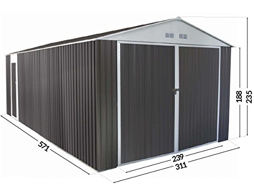 METALL GARAGE NEVADA MIT SCHWINGTÜR - 18,56 M²