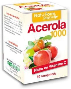 Nat &amp; Form Acérola 1000 30 comprimés