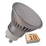 led gu10 7w warm white Cuerpo aluminio; cri 80; ugr 19; pf: 0, 90
