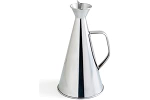 Quid Renova Quid 7694003 - Oliera anti-sgocciolamento, in acciaio inox, da 75 cl, trasparente, 15 x 15 x 30 cm