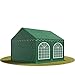 Produktbild Festzelt Partyzelt 3x3 m PREMIUM, hochwertige 500/m² PVC Plane in dunkelgrün 100% wasserdicht mit Bodenrahmen