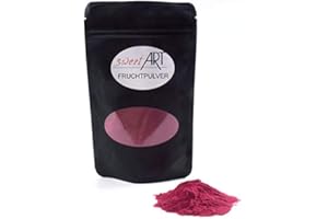 SWEETART GERMANY Schwarze Johannisbeere Cassis Fruchtpulver, gerfriergetrocknet 100 g mit Rezeptvorschlag