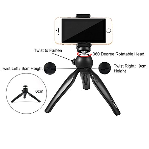 YKS-Bluetooth-Selfie-Stick-Tripod-with-Remote-for-iPhone-6-6s-7-7plus-Android-Samsung-Galaxy-Wireless-Compact-Extendable-Monopod-Black