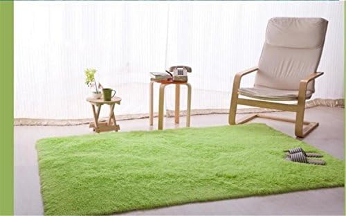 DDDBAY Rug Anti-Skid Brushed Cotton Carpet Bedroom Living Room Dining Room Bathroom Indoor Absorbent Cozy Environmental Carpet , green , 80*160cm