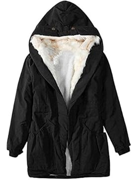 iBaste Winterjacke Damen Mantel verdickte Parka mit Kapuzen Damen Herbst Trenchcoat Outerwear