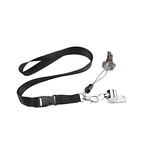 eBoot Edelstahl Sport Coach Whistle mit abnehmbarer Schnalle Schlüsselband - 6