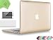 Produktbild UESWILL 3in1 Luxury Gold Hard Case für MacBook Pro (Retina, 15, Mitte 2012/2013/2014/Mitte 2015), Modell A1398 ,, KEINE Touch Bar + Tastaturabdeckung Displayschutzfolie, Gold