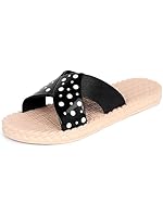 FLITE Women’s Slippers | Lightweight Daily Use Slipper for Women | Comfortable Flat Slipper | Durable EVA Sole | Casual & Home Use Flip flop (Black, UK, UK Footwear Size System, Adult, Women, Numeric, Medium, 6)