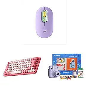 Logitech Pop Keys and Pop Mouse with Fujifilm Instax Mini 11 Instant Camera