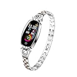 TangMengYun Smart Armband 2 Damen Herzfrequenz-Blutdrucküberwachung erinnert wasserdichtes Schmuck-Armband (Color : Silver)
