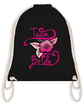 JGA Junggesellinnenabschied - Team Bride Blume Pink - Turnbeutel I Gym Bag