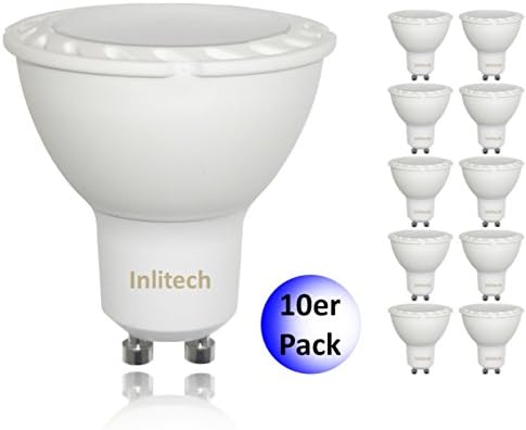 Inlitech LED Bulbs GU10 – 10 Pack – 5 W Equivalent to 50 W – warm white (3000 K) 350 lm Led Reflector Bulb PAR16, Beam Angle: 120 Degree 0602561155863