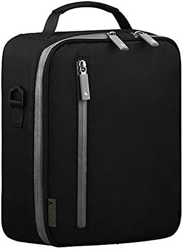 KOSOX Collapsible Multi-Layers Oxford Lunch Tote Bag / Cooler Ice Bag, Convenient Carrying with Shoulder &amp; Portable Strap, for Diet Management,Organize Food Containers (New Black)