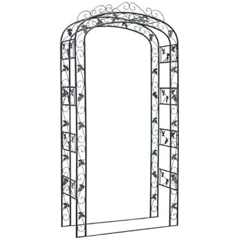 CLP Rosenbogen Metall, 120 cm breit, verziert, Eisen Pulverbeschichtet