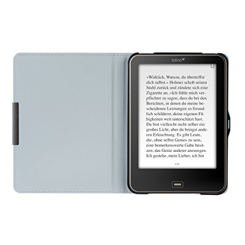 kwmobile Hülle für Tolino Vision 1 / 2 / 3 / 4 HD – Flipcover Case eReader Schutzhülle – Bookstyle Klapphülle Giraffe Comic Design Schwarz Weiß - 4