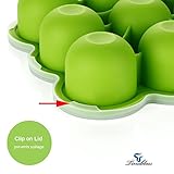 Baby Gefrierbehälter , Tinabless 10 Töpfe Babynahrung Aufbewahrung mit Silikondeckel Einfrieren von Babynahrung Babykost und als Behälter für Babybrei （Blau） - 7